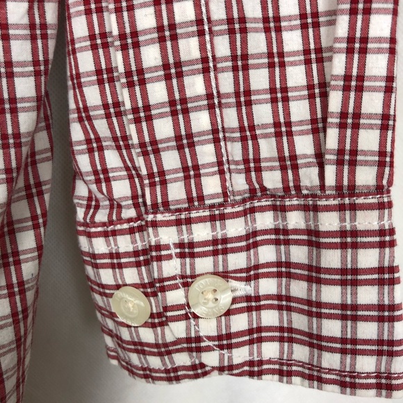 Tommy Hilfiger Jeans Dress Shirt Preppy Red Plaid Men's Size XL Logo EUC - Picture 6 of 8